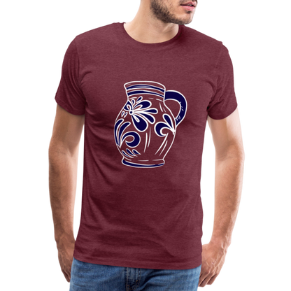 Bembel - weiß, blau - Hessisch Mundart - Männer Premium T-Shirt - by Artful Alchemist