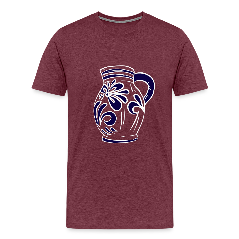 Bembel - weiß, blau - Hessisch Mundart - Männer Premium T-Shirt - by Artful Alchemist
