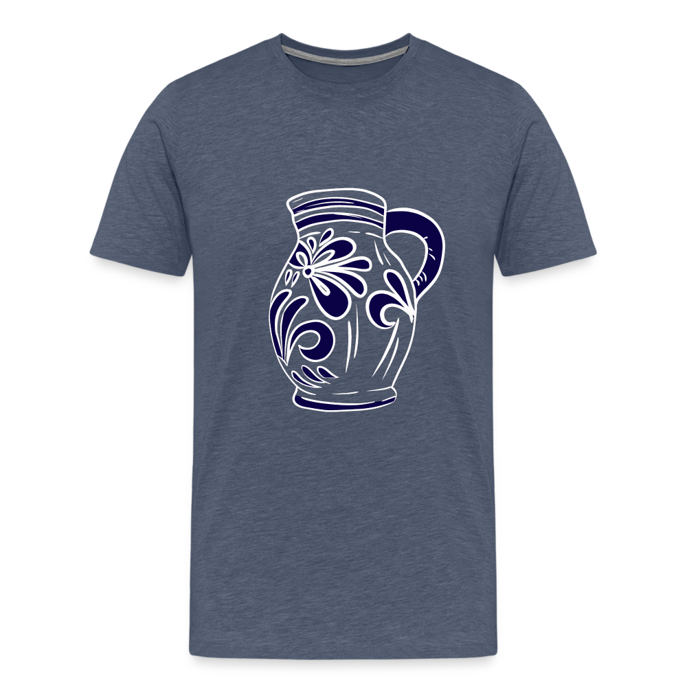 Bembel - weiß, blau - Hessisch Mundart - Männer Premium T-Shirt - by Artful Alchemist