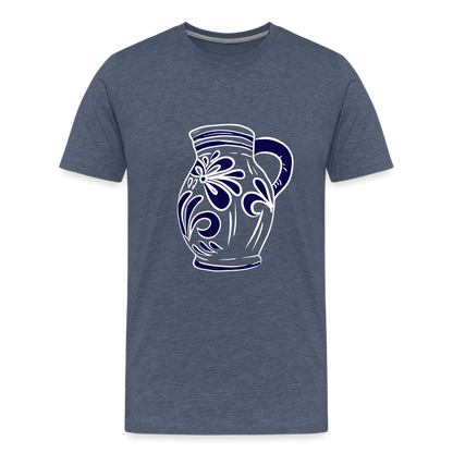 Bembel - weiß, blau - Hessisch Mundart - Männer Premium T-Shirt - by Artful Alchemist