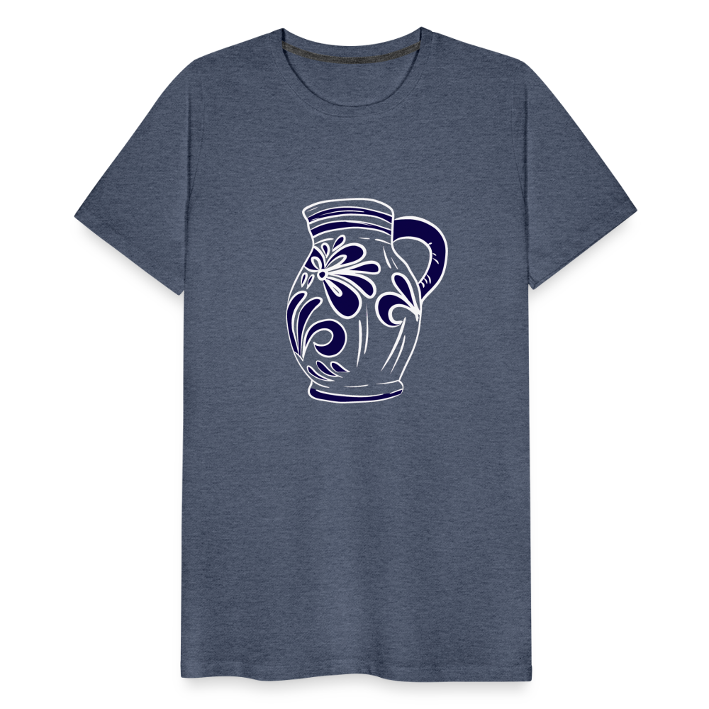 Bembel - weiß, blau - Hessisch Mundart - Männer Premium T-Shirt - by Artful Alchemist