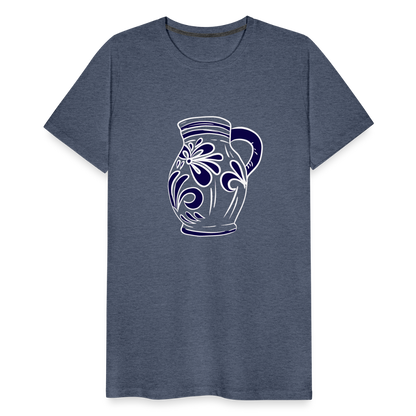 Bembel - weiß, blau - Hessisch Mundart - Männer Premium T-Shirt - by Artful Alchemist