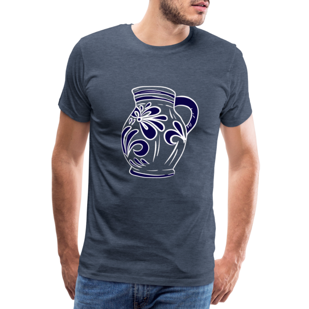 Bembel - weiß, blau - Hessisch Mundart - Männer Premium T-Shirt - by Artful Alchemist