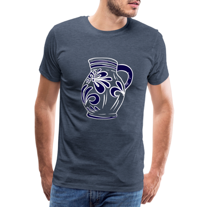 Bembel - weiß, blau - Hessisch Mundart - Männer Premium T-Shirt - by Artful Alchemist