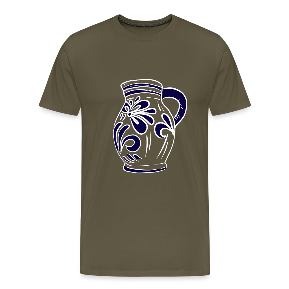 Bembel - weiß, blau - Hessisch Mundart - Männer Premium T-Shirt - by Artful Alchemist
