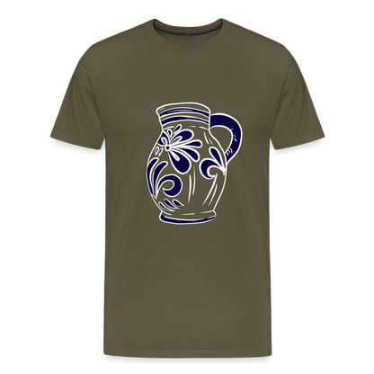 Bembel - weiß, blau - Hessisch Mundart - Männer Premium T-Shirt - by Artful Alchemist