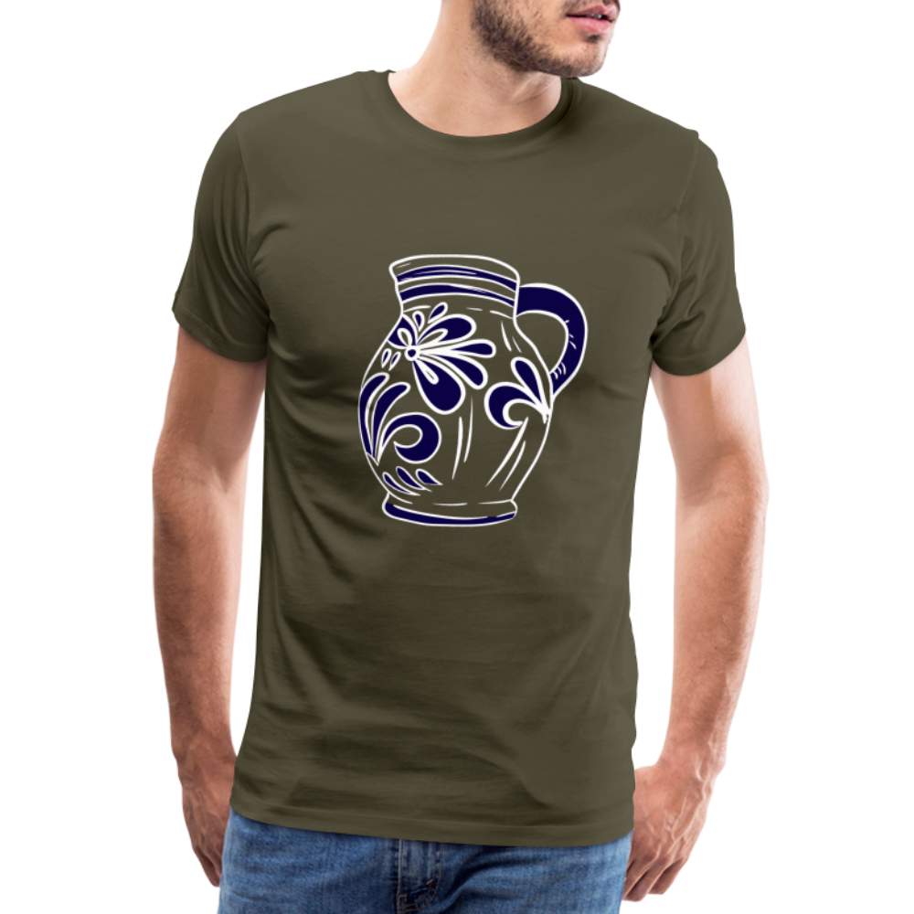 Bembel - weiß, blau - Hessisch Mundart - Männer Premium T-Shirt - by Artful Alchemist