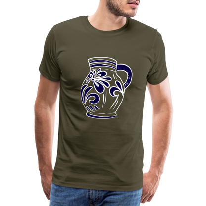 Bembel - weiß, blau - Hessisch Mundart - Männer Premium T-Shirt - by Artful Alchemist