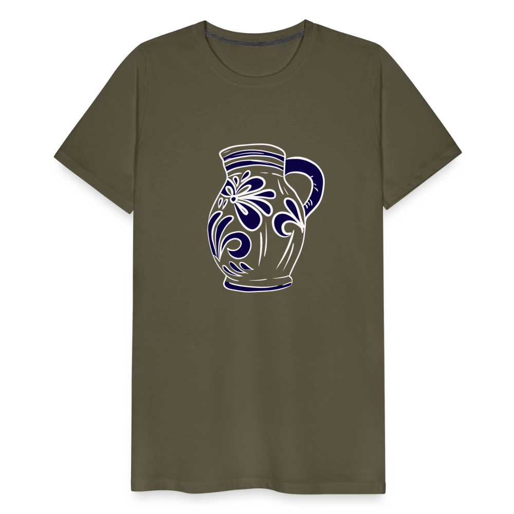 Bembel - weiß, blau - Hessisch Mundart - Männer Premium T-Shirt - by Artful Alchemist