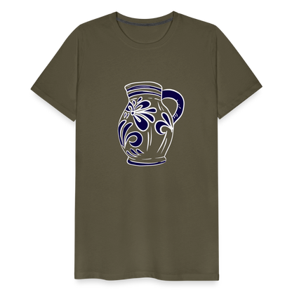 Bembel - weiß, blau - Hessisch Mundart - Männer Premium T-Shirt - by Artful Alchemist