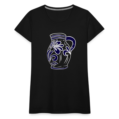Bembel - weiß, blau - Hessisch Mundart - Frauen Premium T-Shirt - by Artful Alchemist