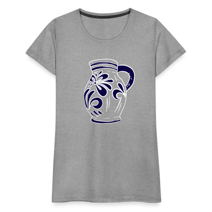 Bembel - weiß, blau - Hessisch Mundart - Frauen Premium T-Shirt - by Artful Alchemist