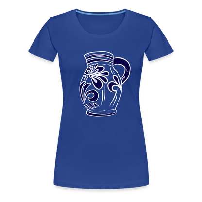 Bembel - weiß, blau - Hessisch Mundart - Frauen Premium T-Shirt - by Artful Alchemist