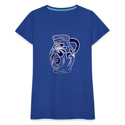 Bembel - weiß, blau - Hessisch Mundart - Frauen Premium T-Shirt - by Artful Alchemist