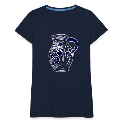 Bembel - weiß, blau - Hessisch Mundart - Frauen Premium T-Shirt - by Artful Alchemist