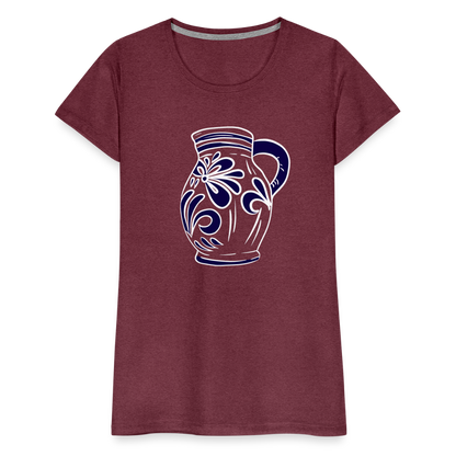 Bembel - weiß, blau - Hessisch Mundart - Frauen Premium T-Shirt - by Artful Alchemist