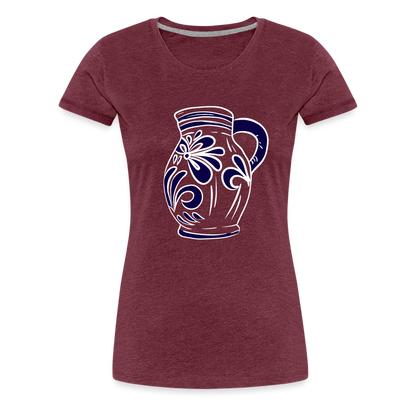 Bembel - weiß, blau - Hessisch Mundart - Frauen Premium T-Shirt - by Artful Alchemist