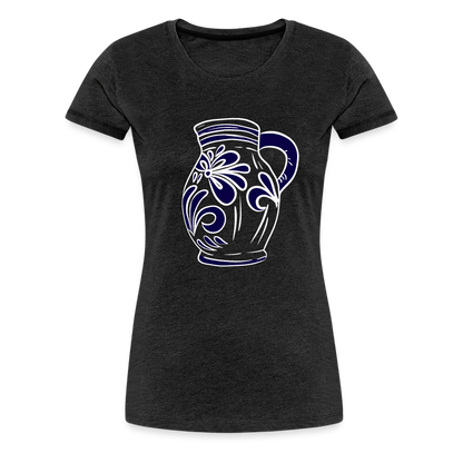Bembel - weiß, blau - Hessisch Mundart - Frauen Premium T-Shirt - by Artful Alchemist