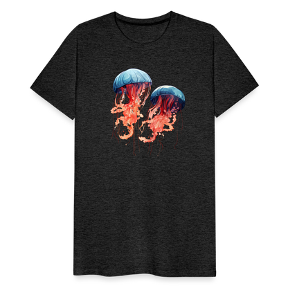 Rosa Blaue Aquarell Quallen - Männer Premium T-Shirt - by Artful Alchemist