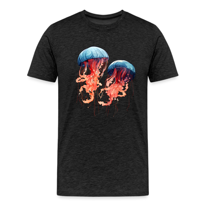Rosa Blaue Aquarell Quallen - Männer Premium T-Shirt - by Artful Alchemist