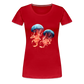 Rosa Blaue Aquarell Quallen - Frauen Premium T-Shirt - Rot