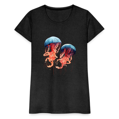 Rosa Blaue Aquarell Quallen - Frauen Premium T-Shirt - by Artful Alchemist