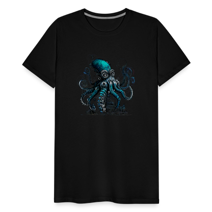 Steampunk Riesenkraken über kleinem Dorf - Männer Premium T-Shirt - by Artful Alchemist