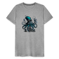 Steampunk Riesenkraken über kleinem Dorf - Männer Premium T-Shirt - Grau meliert