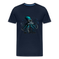 Steampunk Riesenkraken über kleinem Dorf - Männer Premium T-Shirt - Navy