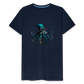 Steampunk Riesenkraken über kleinem Dorf - Männer Premium T-Shirt - Navy