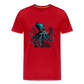 Steampunk Riesenkraken über kleinem Dorf - Männer Premium T-Shirt - Rot