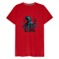 Steampunk Riesenkraken über kleinem Dorf - Männer Premium T-Shirt - Rot