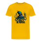 Steampunk Riesenkraken über kleinem Dorf - Männer Premium T-Shirt - Sonnengelb