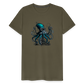 Steampunk Riesenkraken über kleinem Dorf - Männer Premium T-Shirt - Khaki