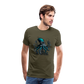 Steampunk Riesenkraken über kleinem Dorf - Männer Premium T-Shirt - Khaki