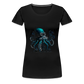 Steampunk Riesenkraken über kleinem Dorf - Frauen Premium T-Shirt - Schwarz