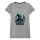 Steampunk Riesenkraken über kleinem Dorf - Frauen Premium T-Shirt - Grau meliert