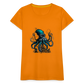 Steampunk Riesenkraken über kleinem Dorf - Frauen Premium T-Shirt - Orange