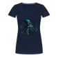 Steampunk Riesenkraken über kleinem Dorf - Frauen Premium T-Shirt - Navy