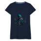 Steampunk Riesenkraken über kleinem Dorf - Frauen Premium T-Shirt - Navy