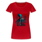 Steampunk Riesenkraken über kleinem Dorf - Frauen Premium T-Shirt - Rot