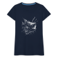 Anglerfisch, Tiefseefisch - Monochrom - Frauen Premium T-Shirt - Navy