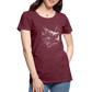 Anglerfisch, Tiefseefisch - Monochrom - Frauen Premium T-Shirt - Bordeauxrot meliert