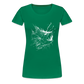 Anglerfisch, Tiefseefisch - Monochrom - Frauen Premium T-Shirt - Kelly Green