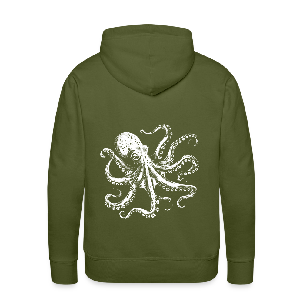 Cooler Oktopus Kraken - Herren Premium Hoodie - Olivgrün