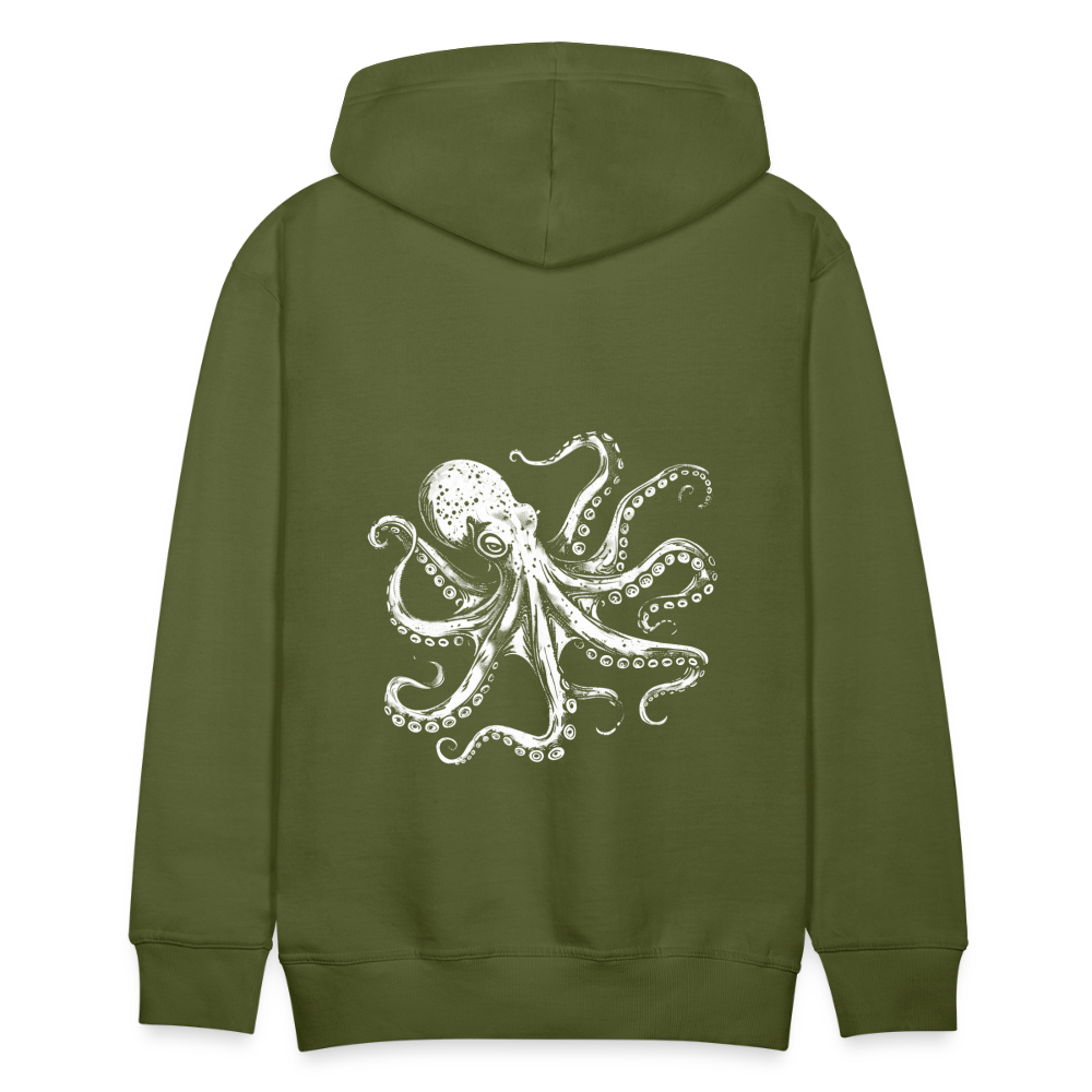 Cooler Oktopus Kraken - Herren Premium Hoodie - Olivgrün