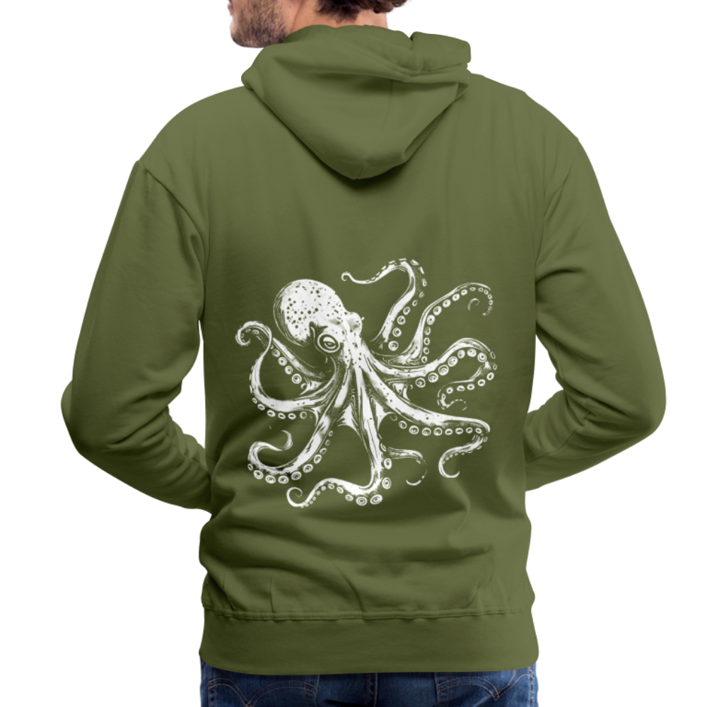 Cooler Oktopus Kraken - Herren Premium Hoodie - Olivgrün