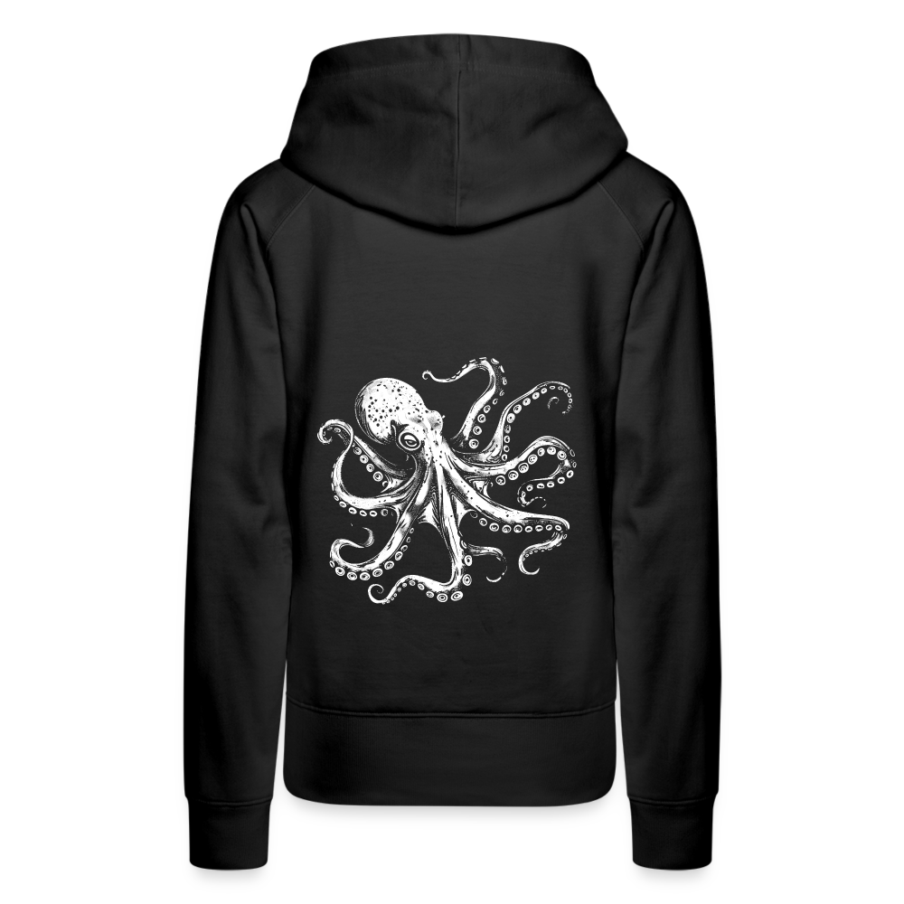 Cooler Oktopus Kraken - Frauen Premium Hoodie - Schwarz