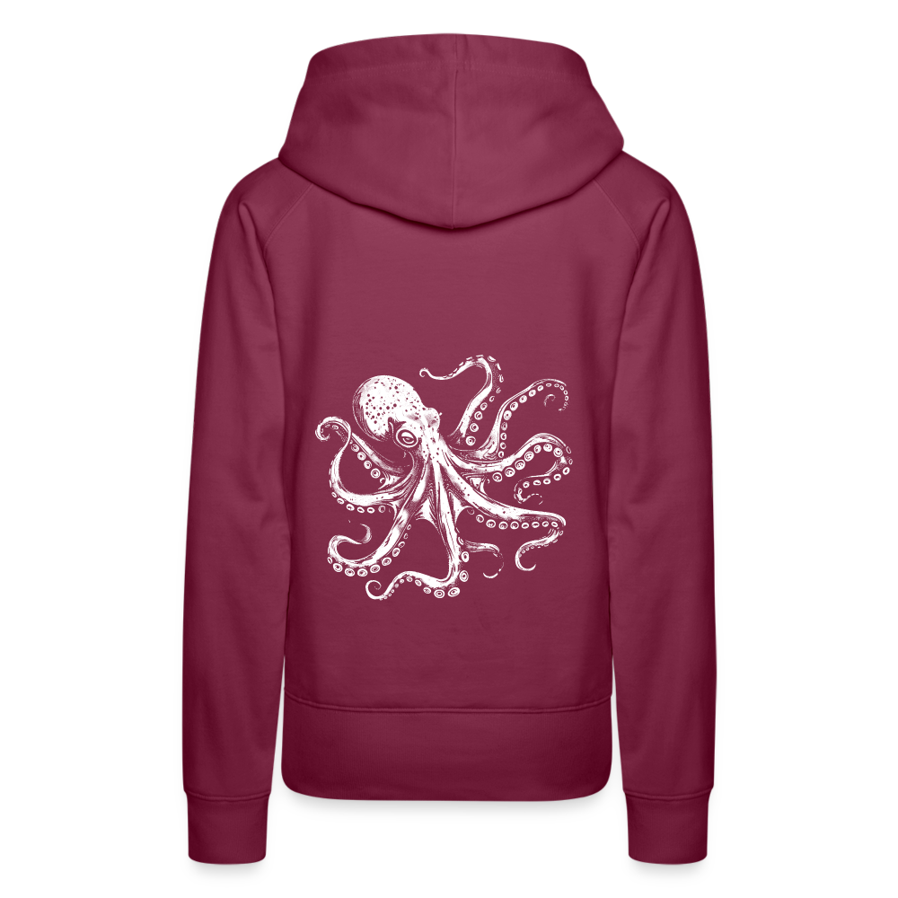 Cooler Oktopus Kraken - Frauen Premium Hoodie - Bordeaux