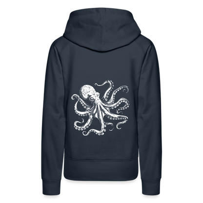 Cooler Oktopus Kraken - Frauen Premium Hoodie - Navy